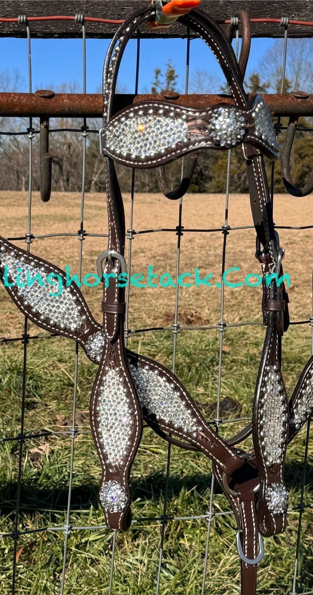 BROWN leather rhinestone horse shoe embellished Ariat Brown Rhinestone Boots | Horses & Heels main image 4
