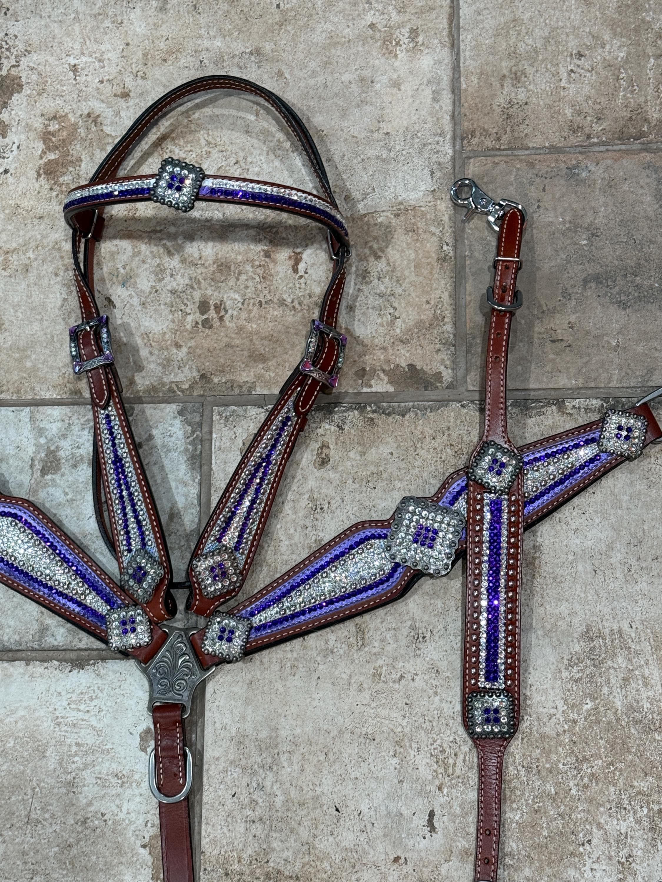 Collier de poitrine western marque Heritage Bling Horse Tack