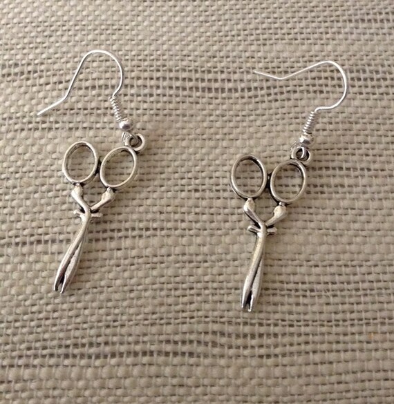 Hairstylist scissor earrings seamstress earrings scissor Etsy