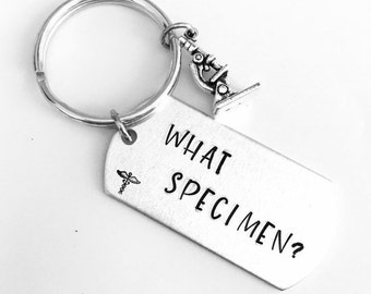 Laboratory tech keyring, laboratory assistant, gift for laboratory professionals week, microscope keyring, Christmas presents, Mothers Day