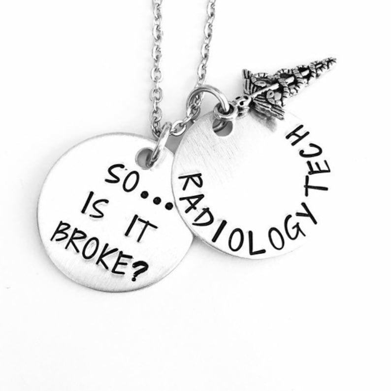 Radiology Tech Necklace Xray Tech Keyring Radiologist Etsy