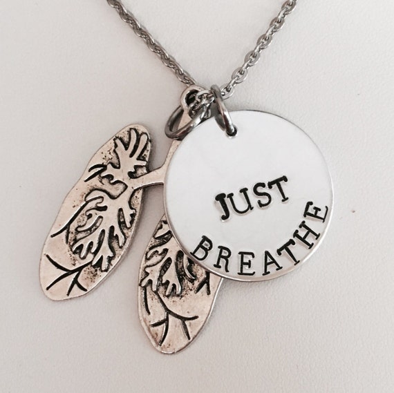 Respiratory therapist necklace lungs handstamped just Etsy