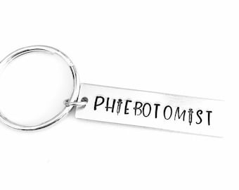 Phlebotomist, vein whisperer, blood drawer, phlebotomy students, lab techs, keyring, Christmas presents, venipuncturist, holiday gifts