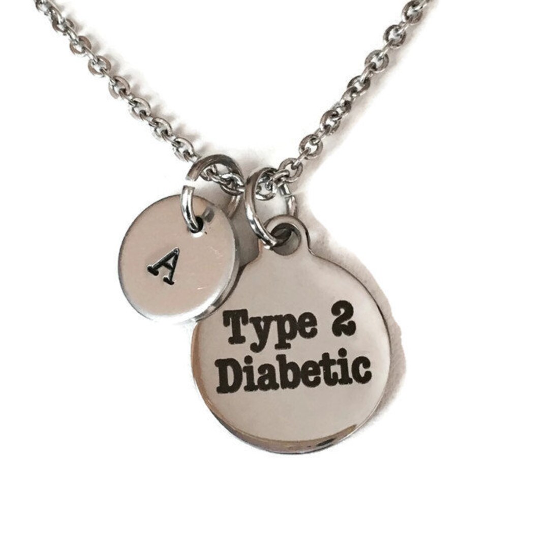 Type 2 diabetic necklace diabetes medical alert necklace Etsy.de