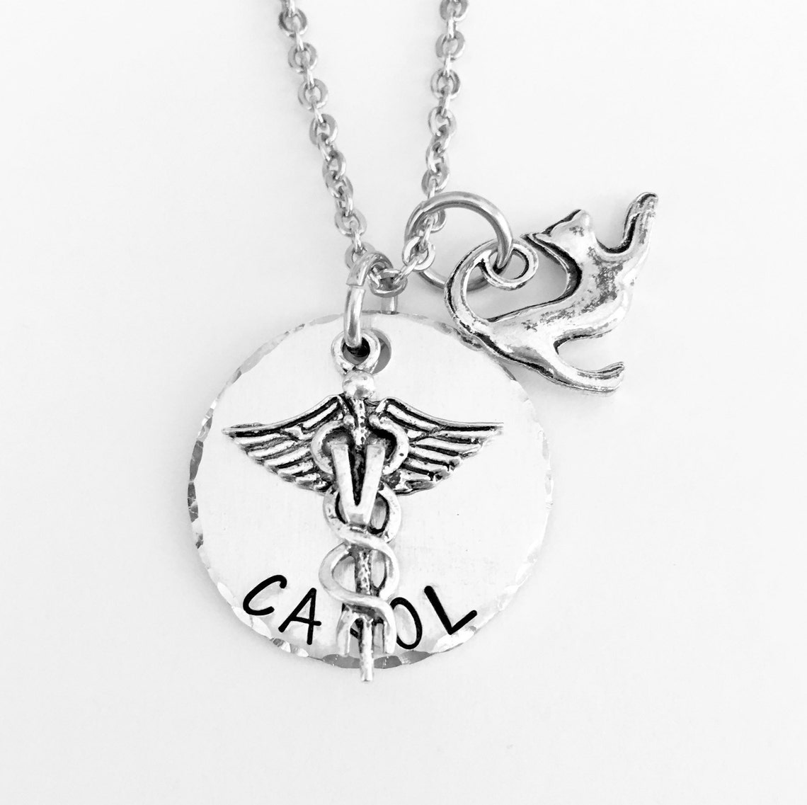 Personalized Veterinarian Tech Necklace Keyring Veterinary Etsy