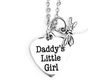 Daddys little girl, gifts from dad to daughter, gift for daughter, gifts from dad, gift from father, little girl necklace, Christmas present