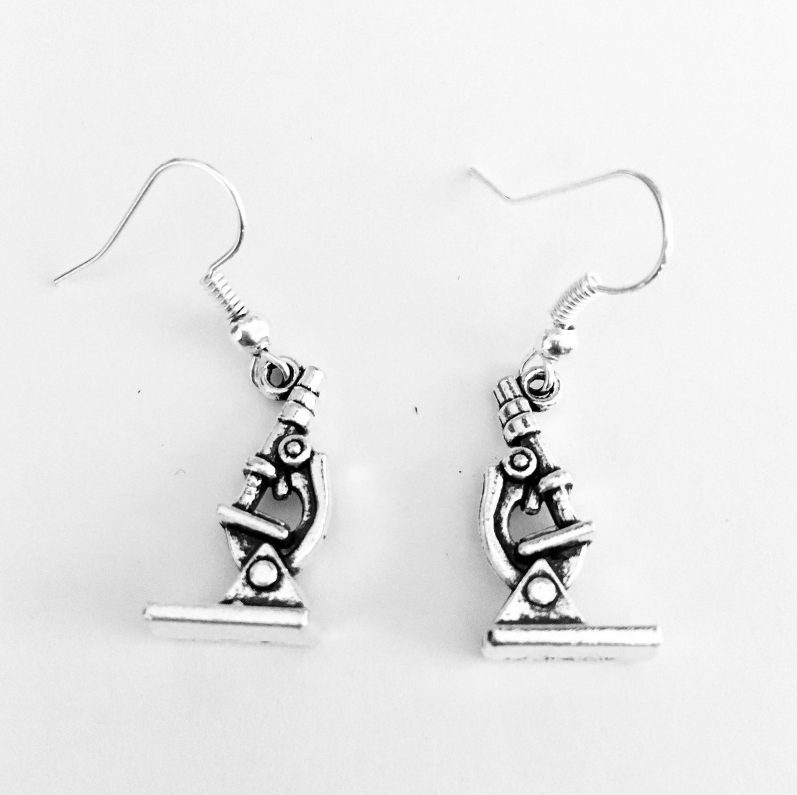 Microscope Earrings Lab Tech Laboratory Tech Medical Etsy