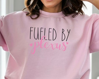 Fueled by Plexus Unisex Heavy Blend™ Crewneck Sweatshirt, Plexus, Gut Health, Pink Drink Tee, Plexus Swag, Plexus Gift