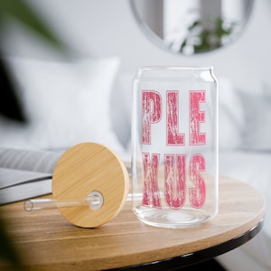 PLEXUS (Distressed) Libby Glass, 16oz, Plexus, Gut Health, Pink Drink, Plexus Swag