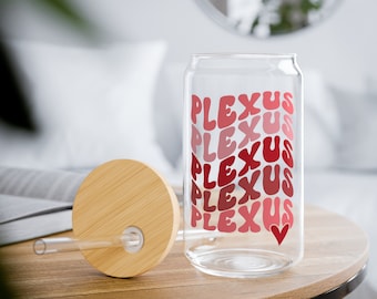 PLEXUS Stacked Libby Glass, 16oz, Plexus, Gut Health, Pink Drink, Plexus Swag