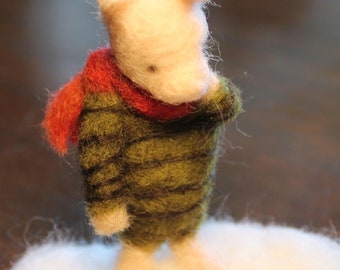 Porcelet feutré à l&#39;aiguille, personnages de Winnie l&#39;ourson feutrés à l&#39;aiguille, Winnie l&#39;ourson classique, porcelet sculpté en fibre, objets de collection Winnie l&#39;ourson