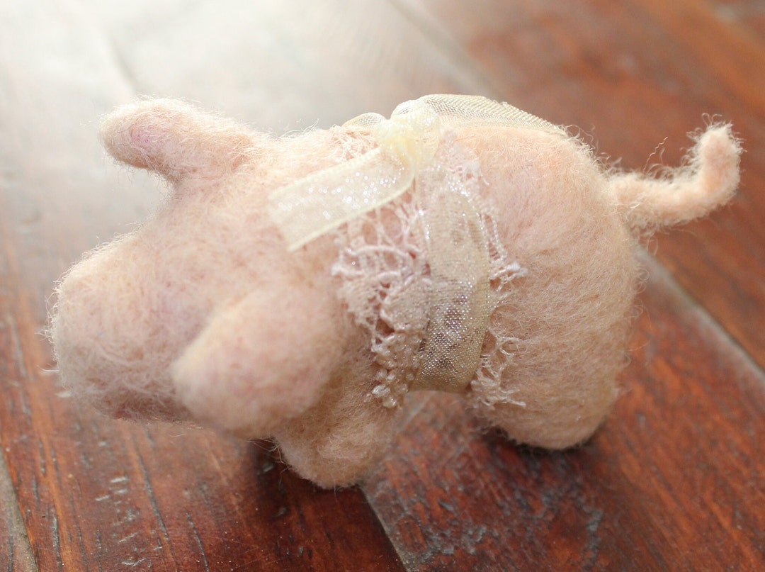 Cerdito/lechón de fieltro con aguja, animalito de granja, animalito de ...