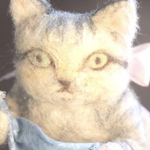 Needle Felted Miss Moppet, Beatrix Potter Collectible, Baby Shower Nursery Gift or Decor