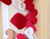 HEARTSTRINGS - Music Notes Paper Heart Garland ~ Perfect for Weddings, Showers, Birthdays! Red, Neutral, White - Custom Orders/Colors!