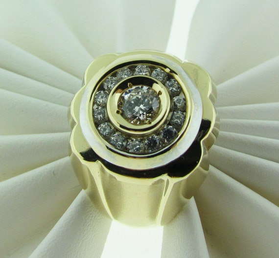 14 K gold and diamond Men's ring. - image 3