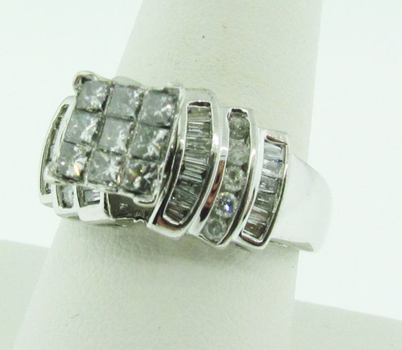 White gold and diamond engagement ring. - image 1