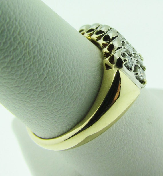 Vintage gold and diamond wedding band. - image 5