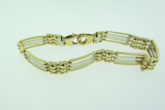 Italian Two-Tone Gold Men's Bracelet - image 1
