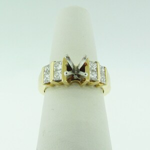 14 K Gold Diamond Engagement Ring Setting image 4