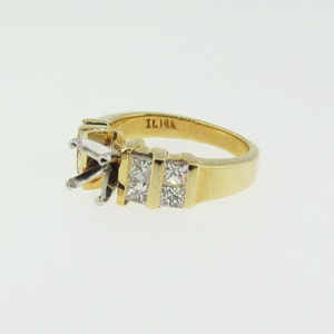 14 K Gold Diamond Engagement Ring Setting image 2