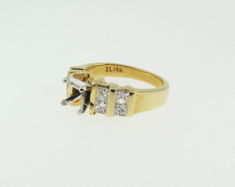 14 K Gold Diamond Engagement Ring Setting image 2