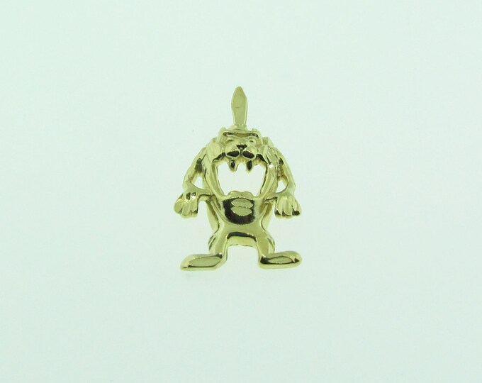 14 K Gold Tasmanian Devil Looney Tunes Pendant - Etsy