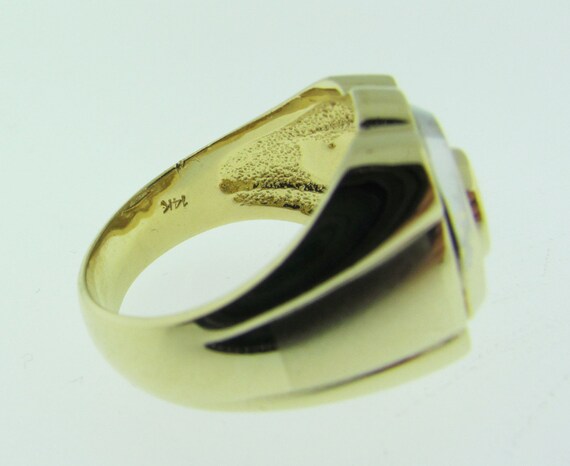 14 K gold and diamond Men's ring. - image 4