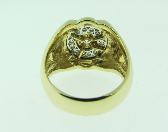14 K gold and diamond Men's ring. - image 2