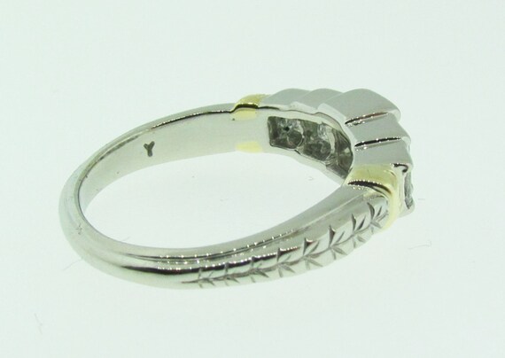 Vintage princess cut diamond wedding band. - image 3