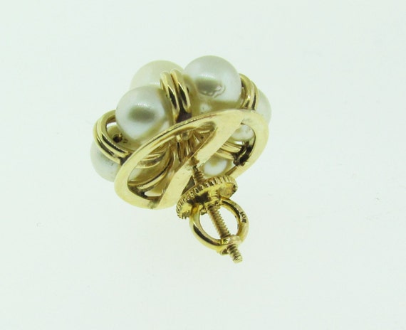 SALE * Antique 14 K gold and pearl earrings. - image 3