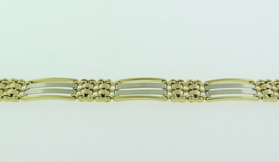Italian Two-Tone Gold Men's Bracelet - image 3