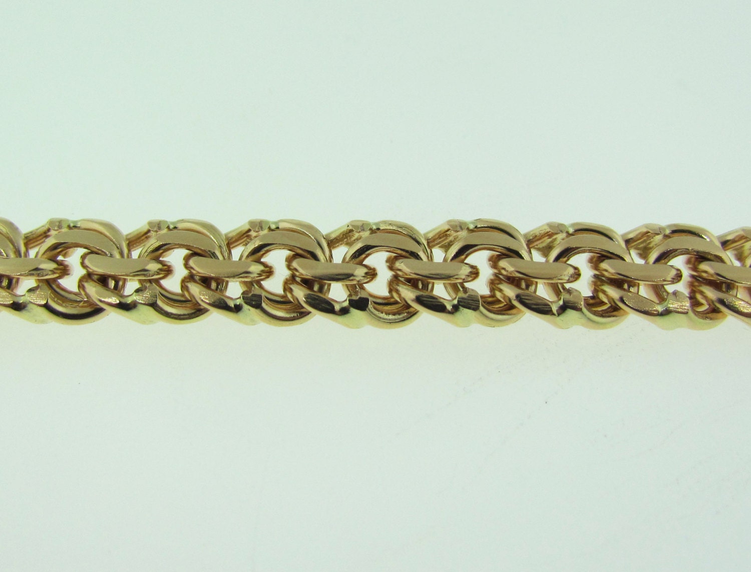 Russian Handmade Rose Gold Heavy Chain Bracelet - Etsy