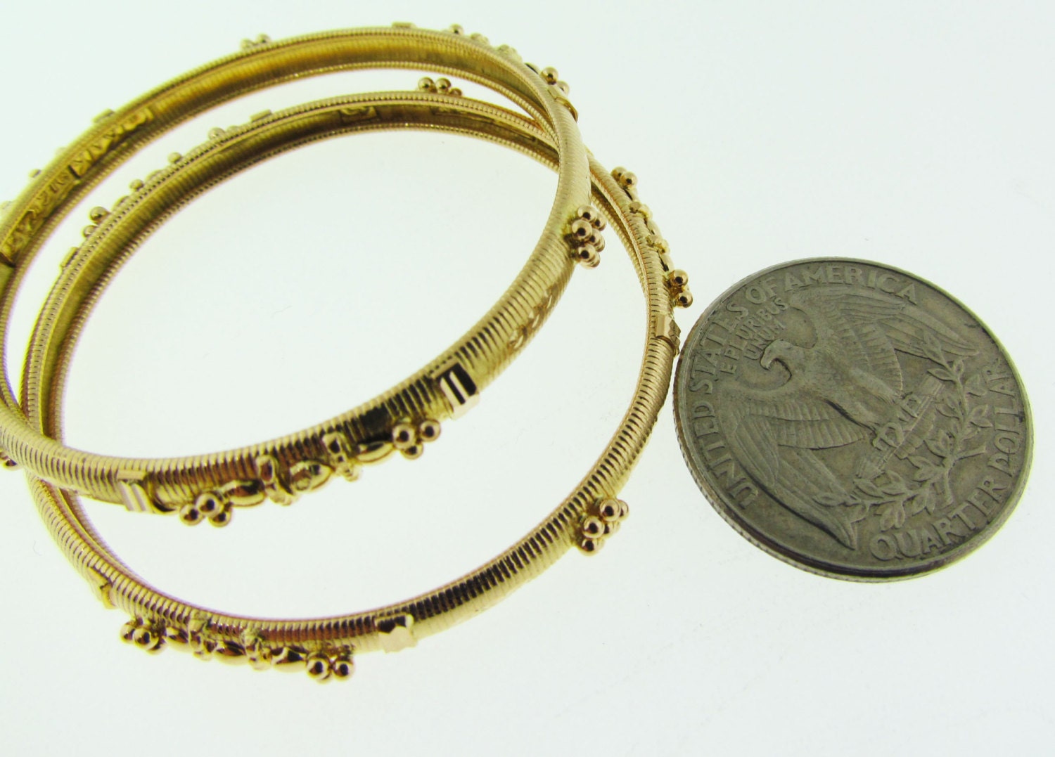 22 Karat Gold Vintage Baby Bracelets. 2 Matching. Etsy