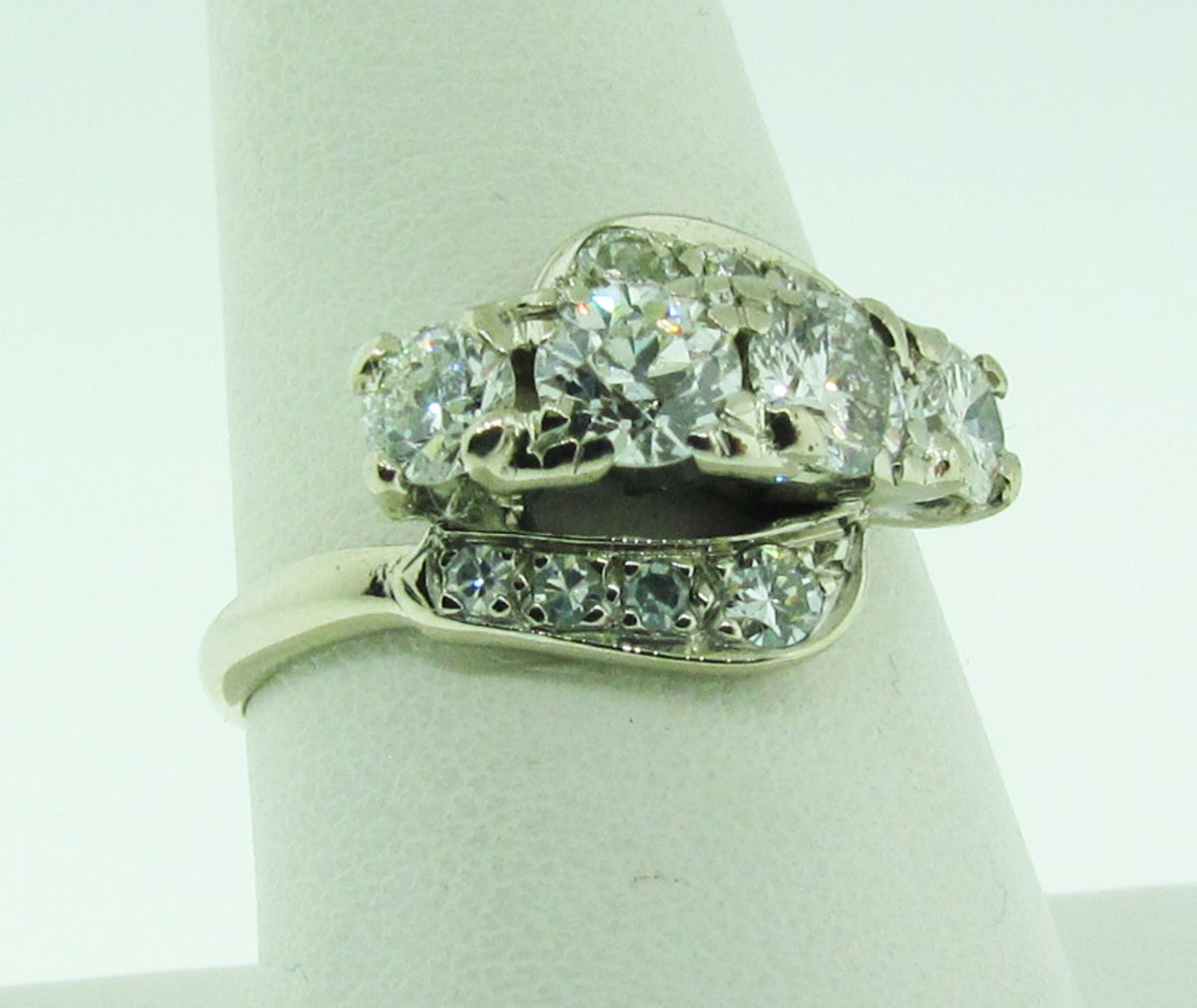 Antique White Gold and Diamond Ring. - Etsy