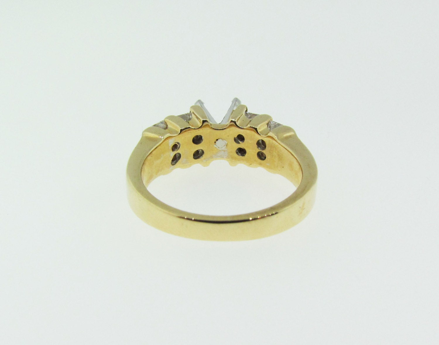 14 K Gold Diamond Engagement Ring Setting - Etsy