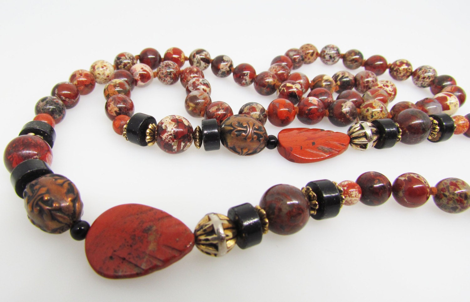 Italian Bead Necklace. 35 Long. Etsy