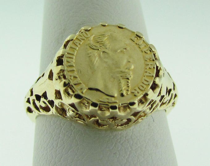 1865 Maximiliano Emperador Coin Ring. Etsy