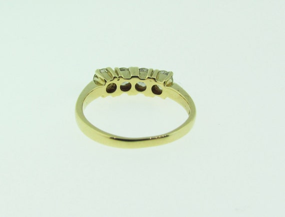 Vintage Diamond Wedding Band 14 K Gold - image 3