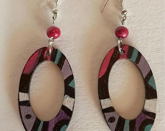 Hand-painted fantasy earrings