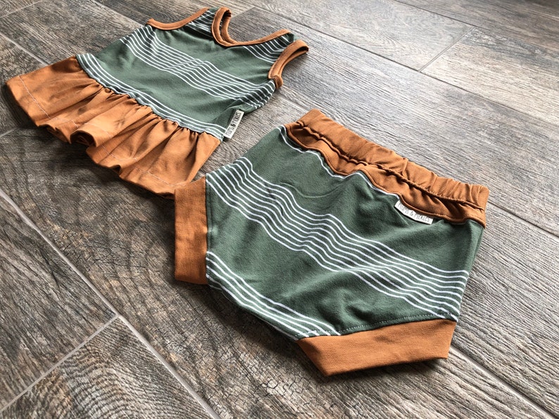 Toddler girls ruffle tank set 2t
