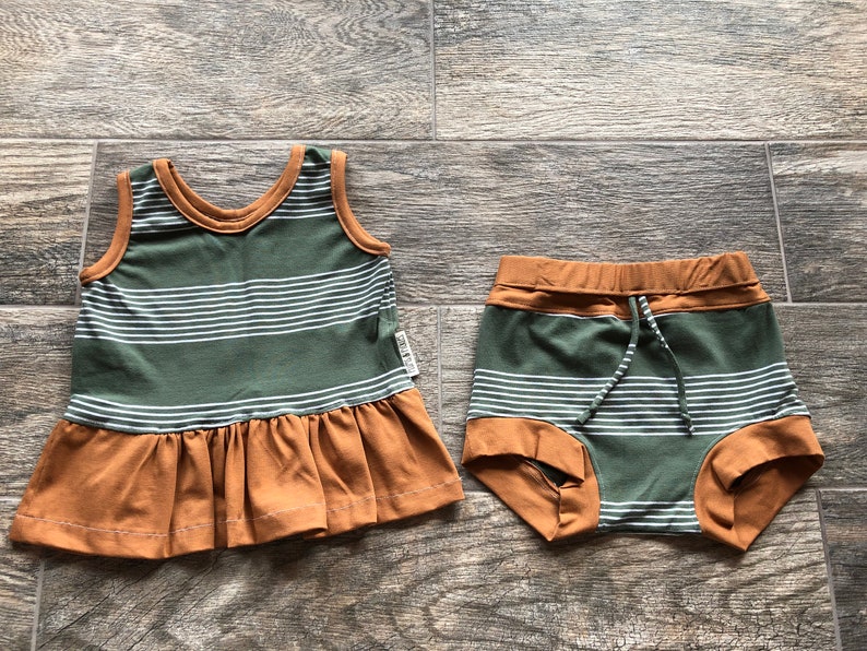 Toddler girls ruffle tank set 2t
