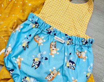 Bluey Birthday Romper, Handmade Character Outfit