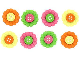 Color Me.. Easter Spring Summer Round Dress It Up Sewing Craft Buttons YELLOW