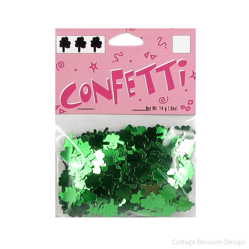 Metallic & Acrylic Jewel Shamrock Confetti Craft  ☘️ Embellishments ☘️
