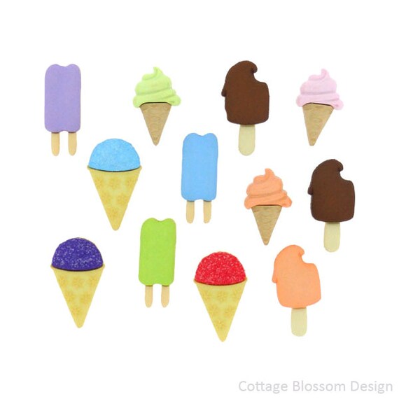Casa De Muñecas 25mm NARANJA helado pastel CHOCOLATE