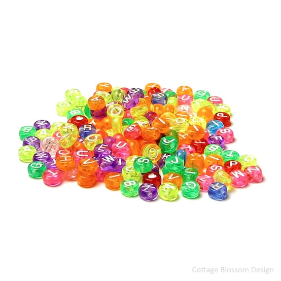 Craft Beads Acrylic Pony Neon Kids Crafts Jewelry Lot of 480