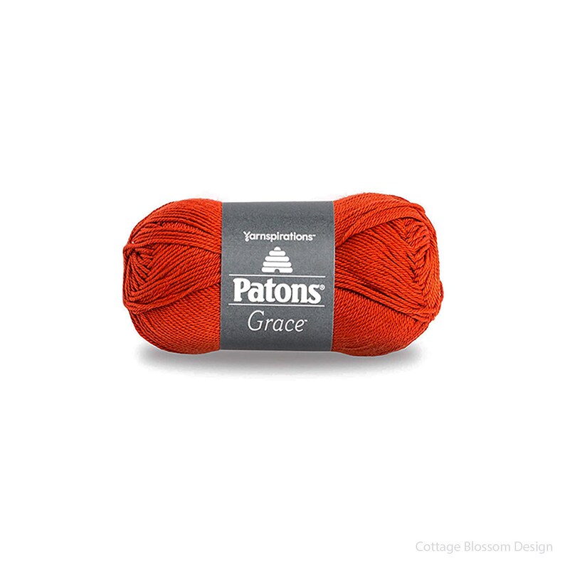 Patons Grace 100 Mercerized Cotton Yarn 1.75 oz Light Weight Etsy