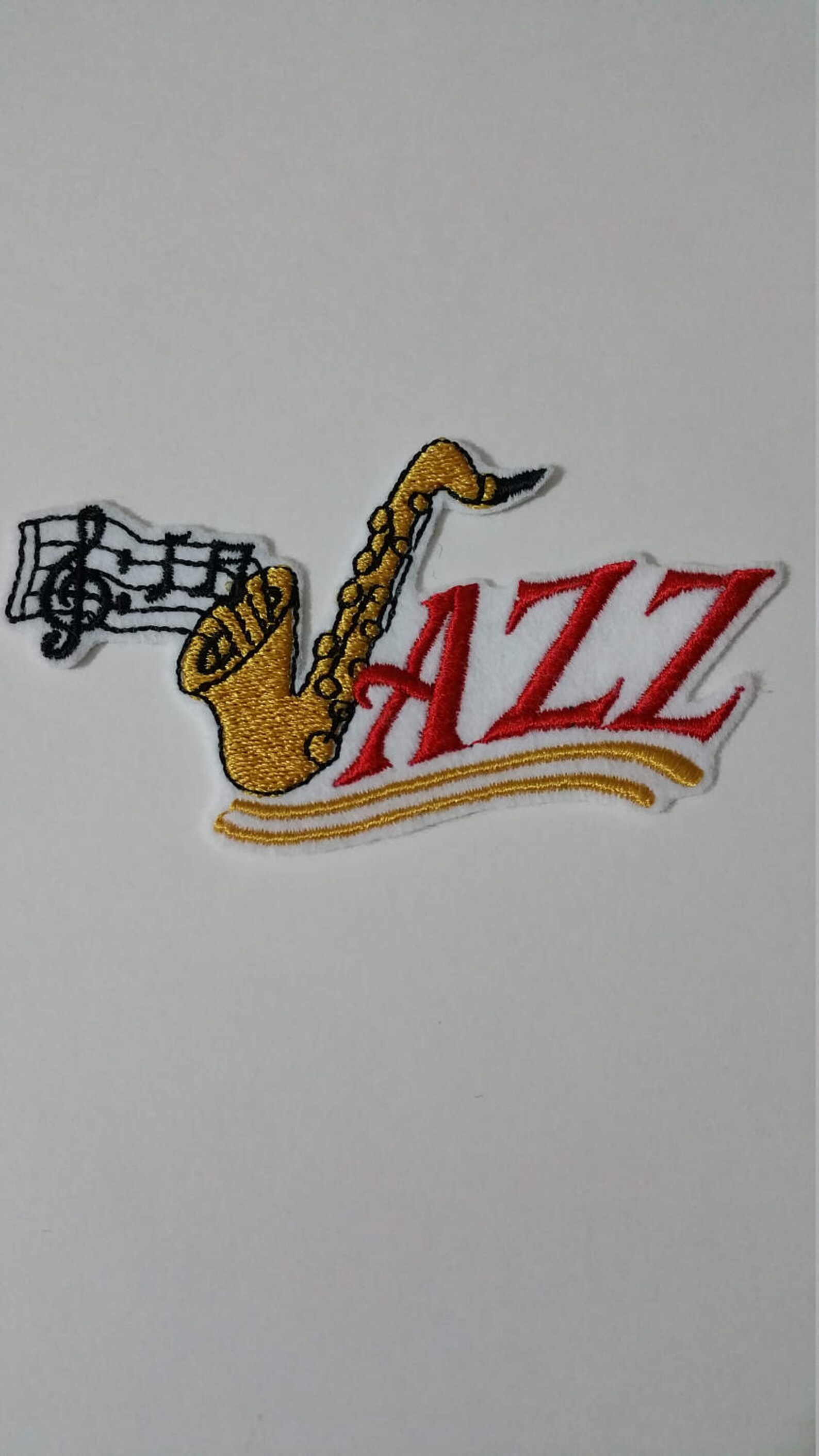 Saxophone jazz iron on or sew on patch Jazz patch Music iron Etsy