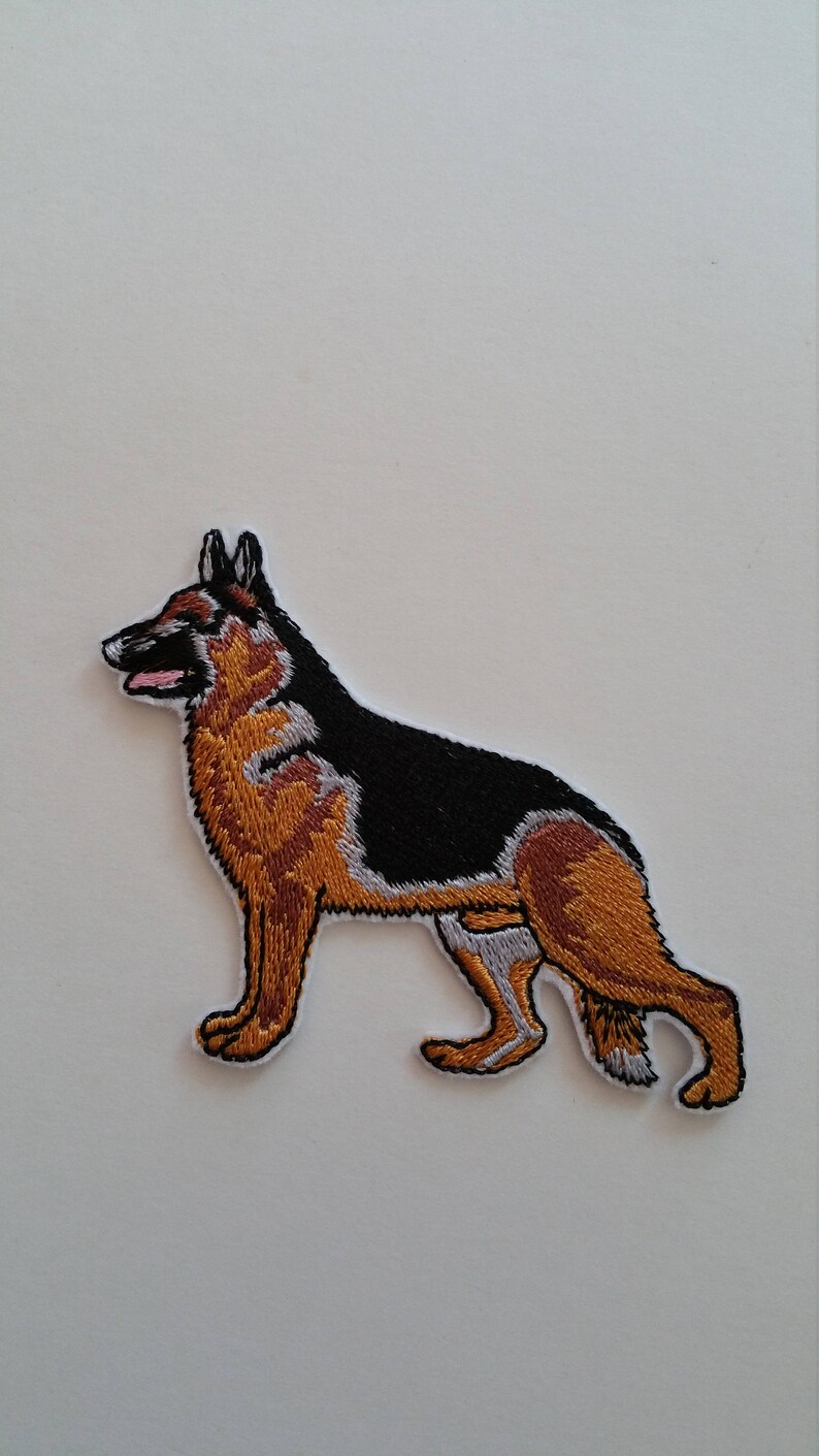 German Shepherd iron on or sew on patch Dog patch Dog applique Etsy
