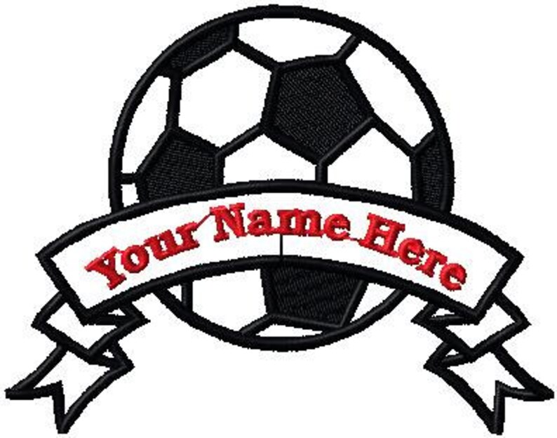 Custom Name Soccer Ball Iron on or Sew on Patch Custom name Etsy